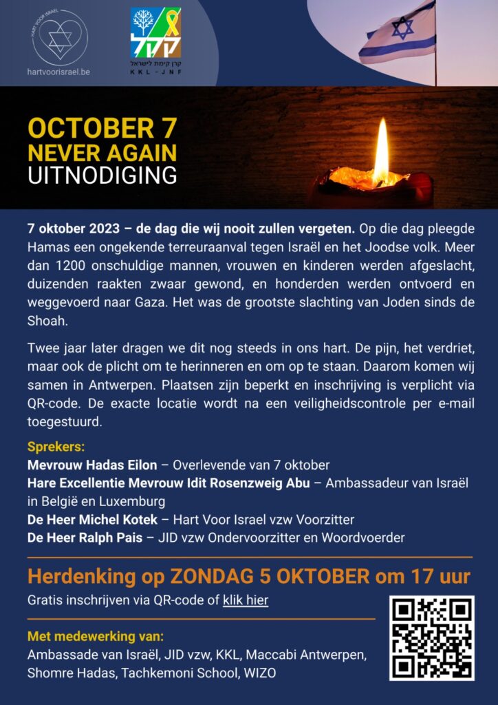 Herdenk 7 oktober 2023